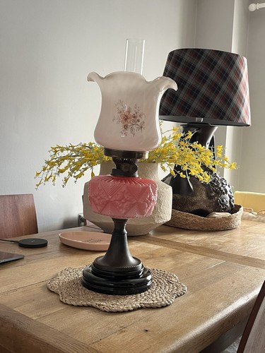 Vintage duplex oil lamp black - vintage,