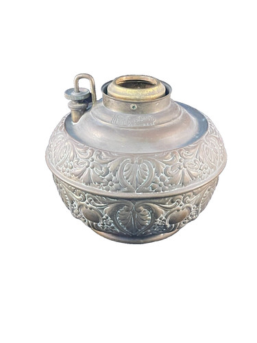 Antique brass kerosene - , tank
