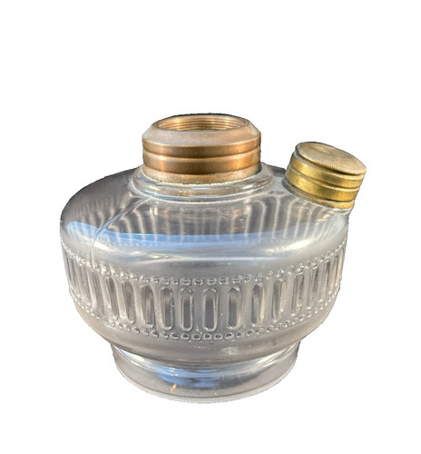 Antique glass kerosene tank